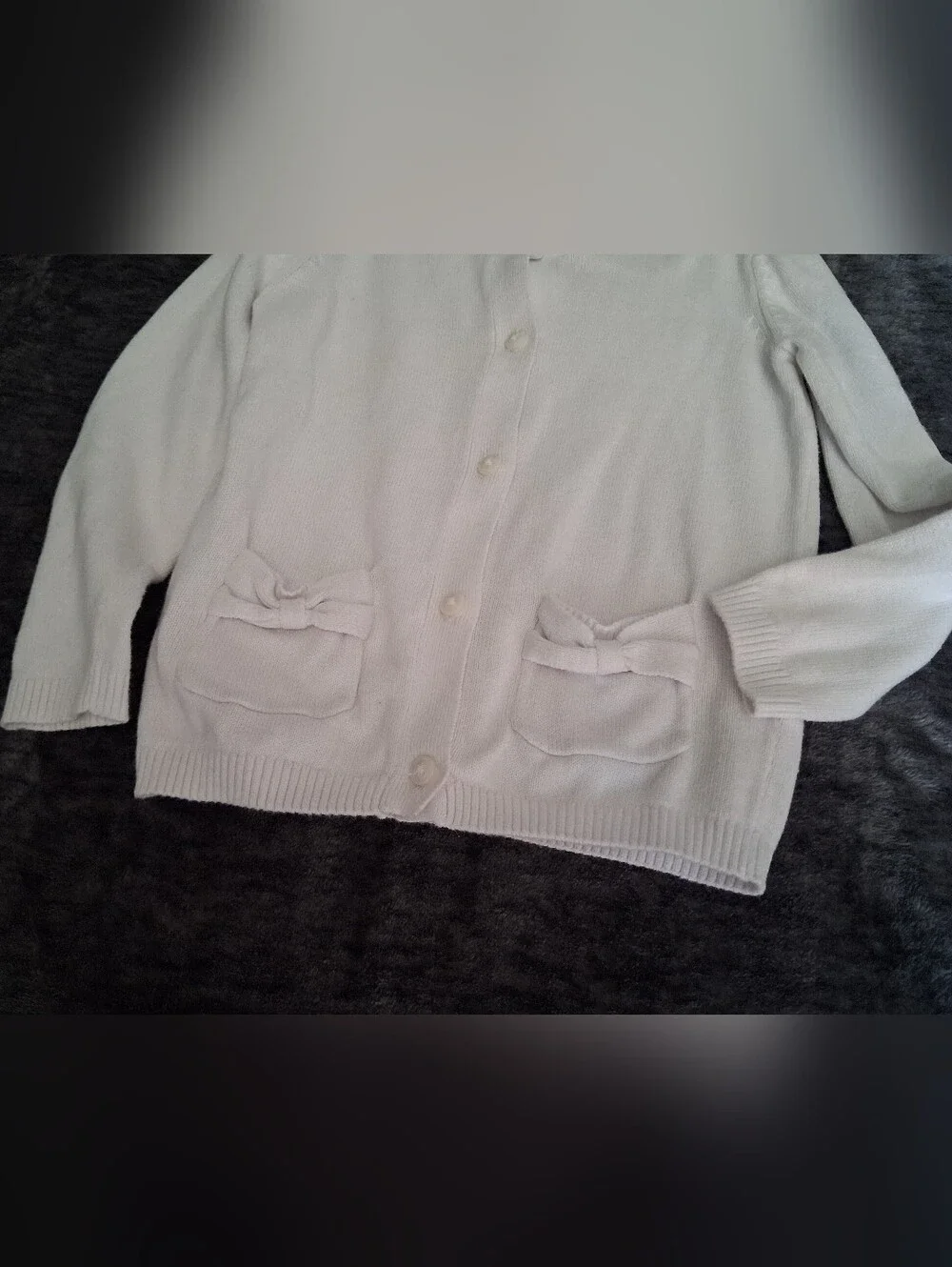 The Children's Place White Button Down Cardigan Girls Size 4T